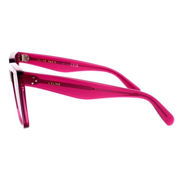 CELINE TRANSPARENT FUCHSIA/BROWN GRADIENT ACETATE SUNGLASSES CL4055IN - Picture 4 of 5
